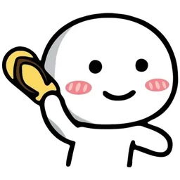 comel, kartun, senyum, pisang