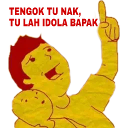 lucu, meme, tunjuk, idola, bapak