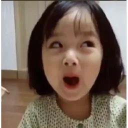 terkejut, reaksi, budak, muka lawak, kanak-kanak