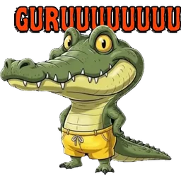 buaya, guru, kartun, haiwan