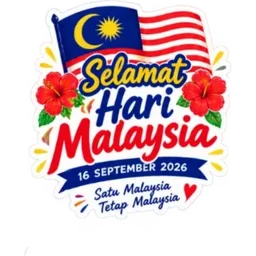 jalur gemilang, hari malaysia, bunga raya, 16 september, selamat