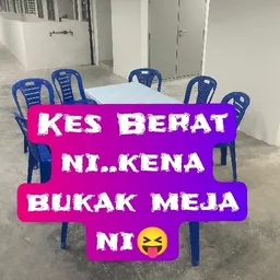 kes berat, bukak meja, meja bulat, lawak, sembang, mesyuarat