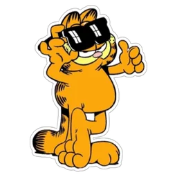 kucing, sunglasses, cool, garfield, gaya
