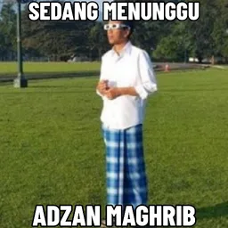 adzan maghrib, menunggu, puasa, berbuka, kain pelikat
