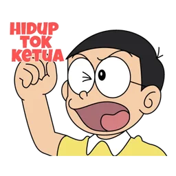 semangat, hidup tok ketua, tok ketua, sorak, nobita