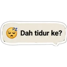 tidur, malam, emoji, soalan, dah tidur ke