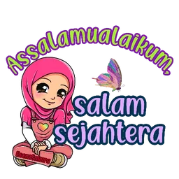 assalamualaikum, tudung, muslimah, rama-rama, salam sejahtera
