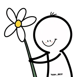 senyum, bunga, stickman, flower, hadiah