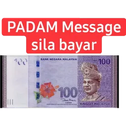 duit, padam message, sila bayar, rm100, delete message