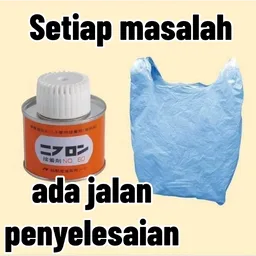 lawak, gam, setiap masalah, penyelesaian, plastik