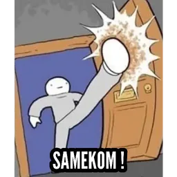 salam, meme, masuk, samekom, tendang pintu