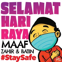 face mask, raya, selamat hari raya, maaf zahir batin, staysafe