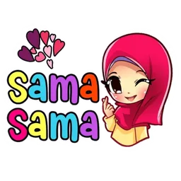 comel, hijab, finger heart, sama-sama