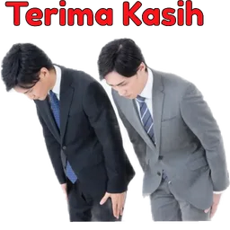 terima kasih, sopan, tunduk hormat, lelaki bersut