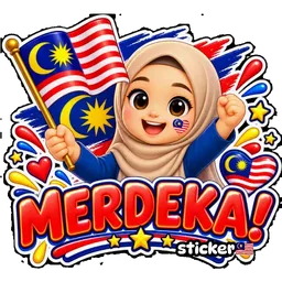 merdeka, hari kebangsaan, bendera, jalur gemilang, budak tudung
