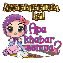 salam, assalamualaikum, comel, tudung, apa khabar