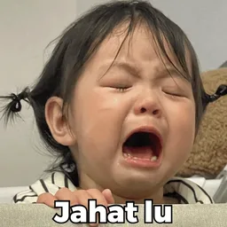 merajuk, menangis, sedih, jahat lu, budak nangis