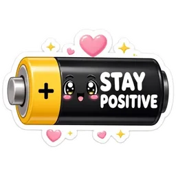 semangat, comel, hati, stay positive, bateri