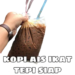 minuman, mamak, kopi ais, kopi bungkus, kopi ikat tepi