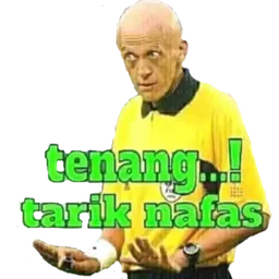 sabar, bola, tenang, tarik nafas, pengadil