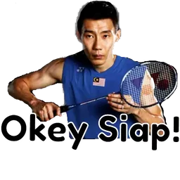 setuju, okey siap, badminton, sedia