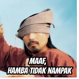 maaf, tidak nampak, hamba, buta, tanjak