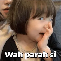 budak comel, reaksi, sindir, wah parah, parah