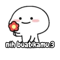 comel, sayang, bunga, hadiah, nih buat kamu