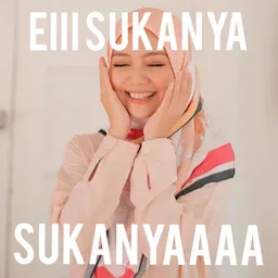 malu, gembira, senyum, teruja, sukanya