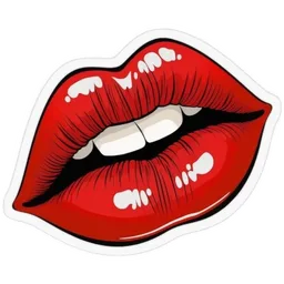 kiss, merah, bibir, gincu, lips