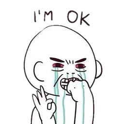 menangis, sedih, crying, im ok, ok sign