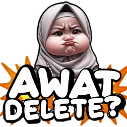 merajuk, soalan, masam muka, budak tudung, awat delete