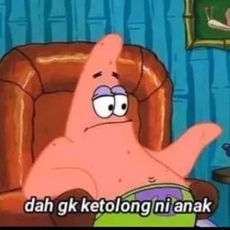 meme, sindir, spongebob, patrick, tak boleh tolong