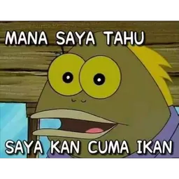 tak tahu, meme, spongebob, ikan, mana saya tahu