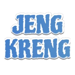 teks, jeng kreng, biru