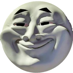 meme, bulan, smirk, senyum sinis, moon