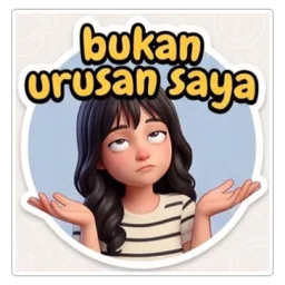 bukan urusan saya, sindiran, tak kisah, angkat bahu