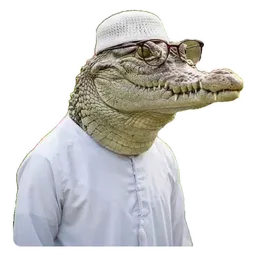 buaya, lucu, kopiah, ustaz