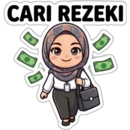 hijab, kerja, duit, cari rezeki, pergi kerja