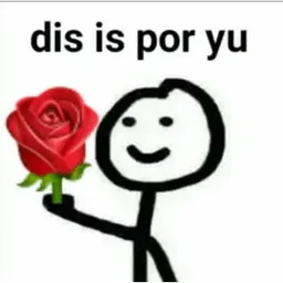 bunga, stickman, dis is por yu, rose, untuk kau
