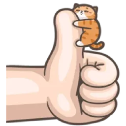 ok, kucing, comel, thumbs up, bagus