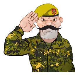 hormat, salute, misai, tentera, askar