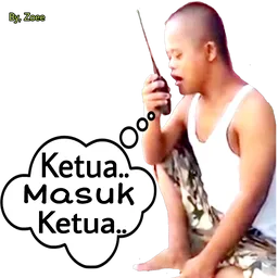 lawak, ketua, walkie talkie, masuk ketua