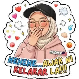 lawak, gelak, hijab, kelakar, hehehe