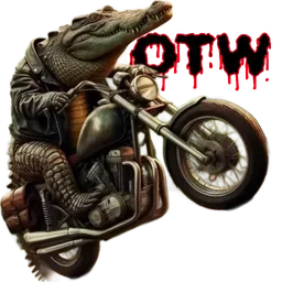 buaya, motosikal, otw, dalam perjalanan
