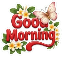 selamat pagi, good morning, bunga, kupu-kupu, morning