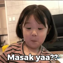 budak comel, terkejut, soalan, tak percaya, masak yaa