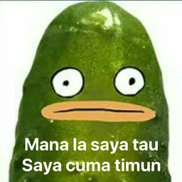 lawak, tak tahu, muka blur, timun, mana la saya tau