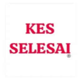 kes selesai, selesai, settle, teks merah