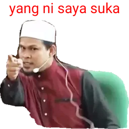 setuju, ustaz, suka, tunjuk, yang ni